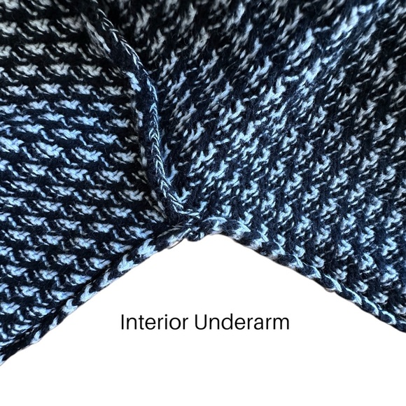 CABI | NWOT FERGIE SPLIT FRONT & BACK COWL NECK COTTON SWEATER BLACK & WHITE SM - Picture 10 of 12